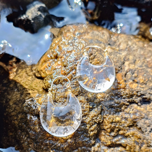 Crystal Clear Harmony Earrings | Purity, Balance, and Spiritual Harmony with White Crystal