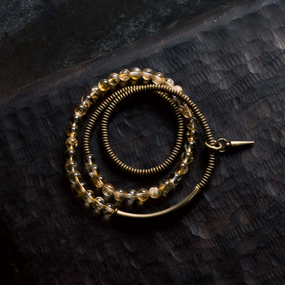 Gold Prosperity Citrine Wrap Bracelet – Energy & Abundance