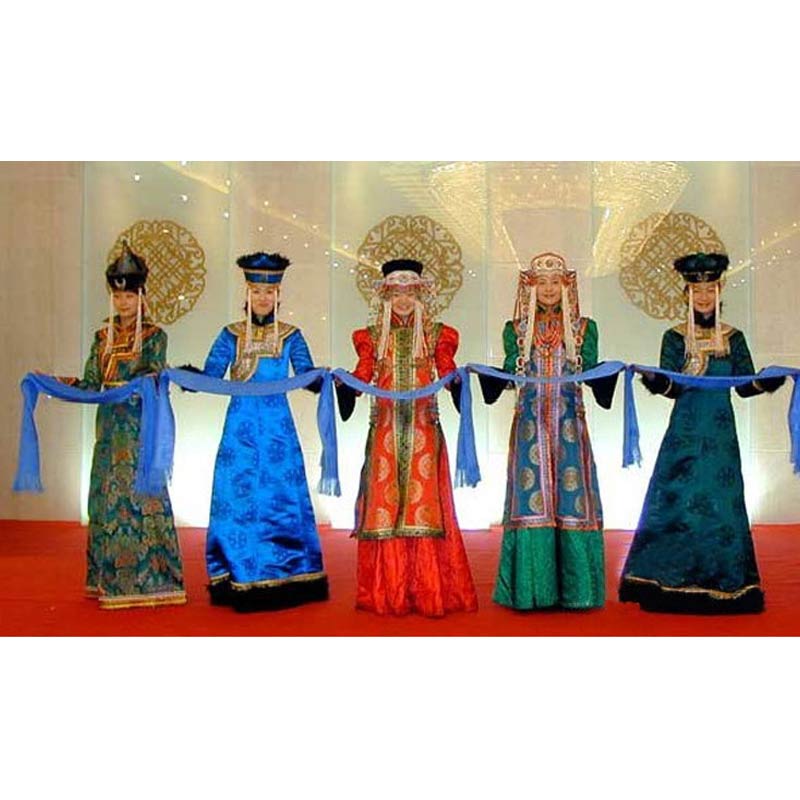 Buddha Stones Tibetan Blessing Auspicious 5 Colors Khata Decoration