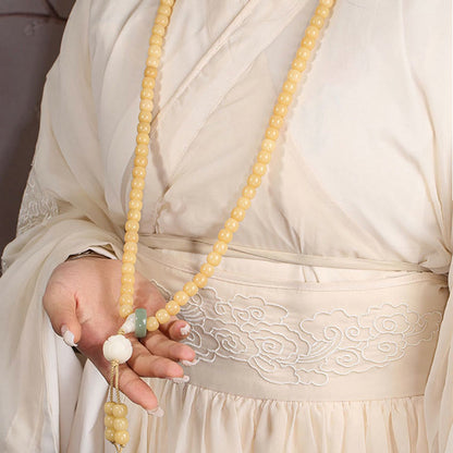 Buddha Stones Natural Bodhi Seed Lotus Dzi Bead Peace Harmony Charm Bracelet