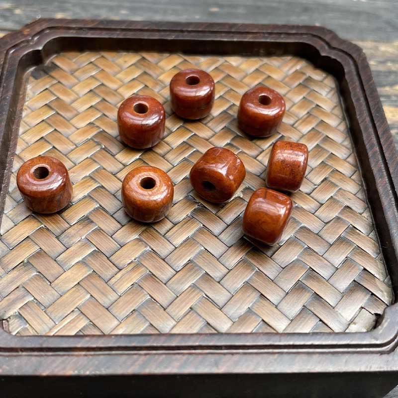 Buddha Stones Tibetan Bone Beads Three-Eyed Dzi Bead Sheep Horn Red Agate Strength Bracelet