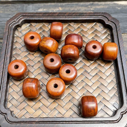 Buddha Stones Tibetan Bone Beads Three-Eyed Dzi Bead Sheep Horn Red Agate Strength Bracelet