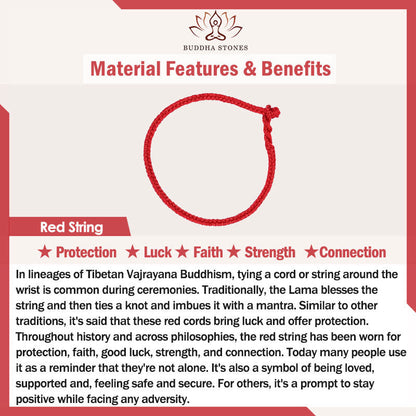 Buddha Stones 925 Sterling Silver Year Of The Horse Lucky Fortune Red String Strength Bracelet