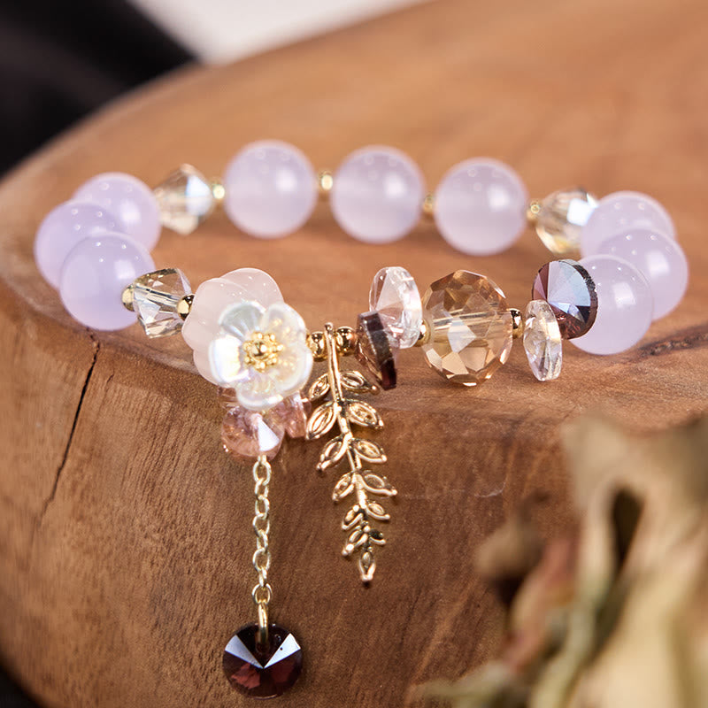 Buddha Stones Blue Crystal Amethyst Sun Stone Green Aventurine Healing Bracelet