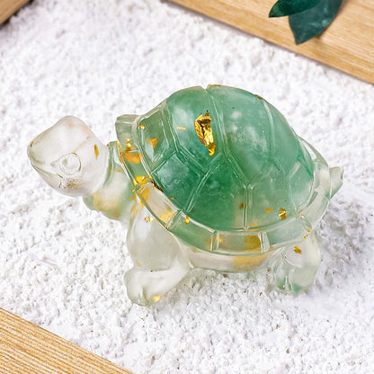Buddha Stones Various Stone Citrine Green Aventurine Amethyst Mini Turtle Prosperity Home Decoration