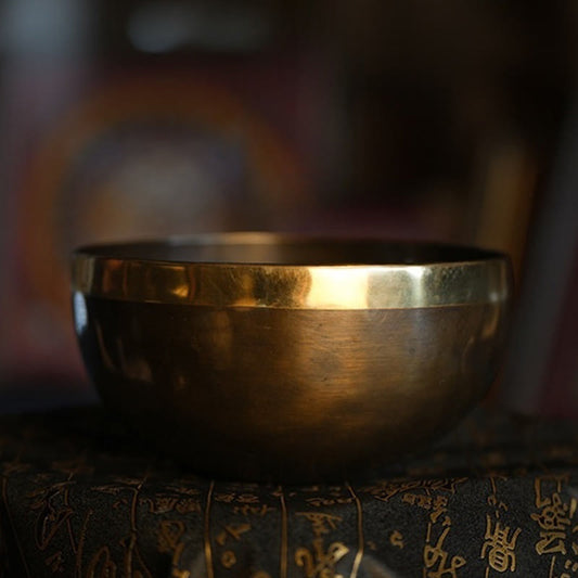 Buddha Stones Handmade Nepal Singing Bowl Simple Pattern for Healing and Meditation Sound Bowl Set