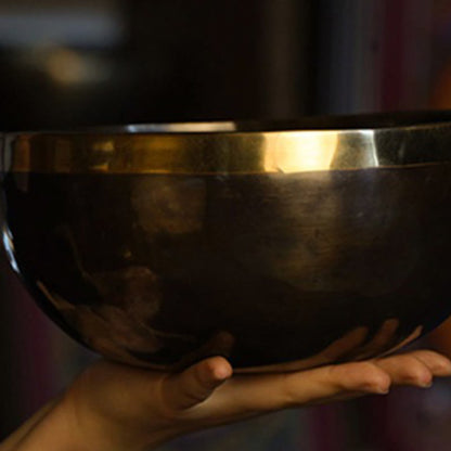 Buddha Stones Handmade Nepal Singing Bowl Simple Pattern for Healing and Meditation Sound Bowl Set