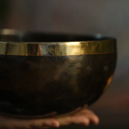 Buddha Stones Handmade Nepal Singing Bowl Simple Pattern for Healing and Meditation Sound Bowl Set