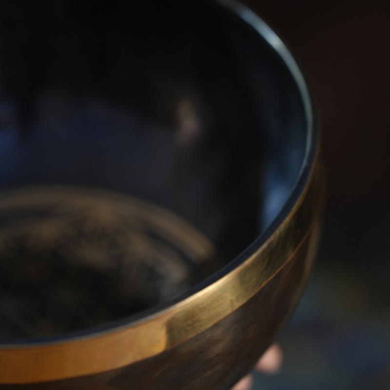 Buddha Stones Handmade Nepal Singing Bowl Simple Pattern for Healing and Meditation Sound Bowl Set