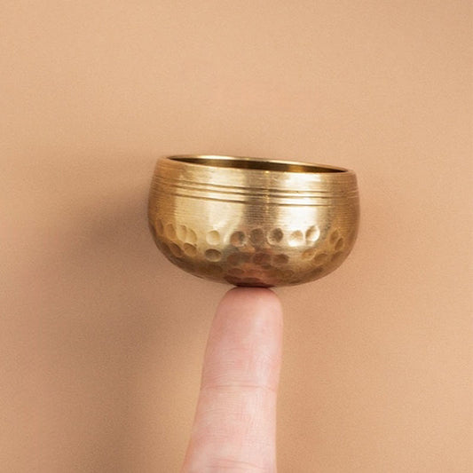 Buddha Stones Handmade Mini Small Singing Bowl for Healing and Meditation Sound Bowl Set 1.57*0.98 IN