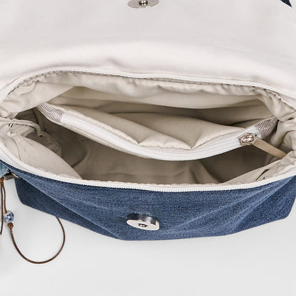 Buddha Stones Handmade Embroidered Large Capacity Polyester Canvas Backpack