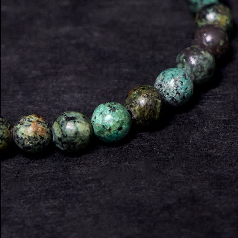 Buddha Stones Vintage Distressed Design Turquoise Copper Balance Bracelet