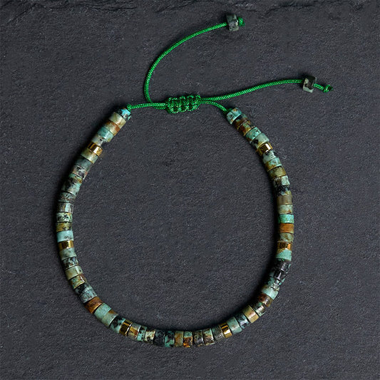Buddha Stones Turquoise Purification Spacer Bead Bracelet