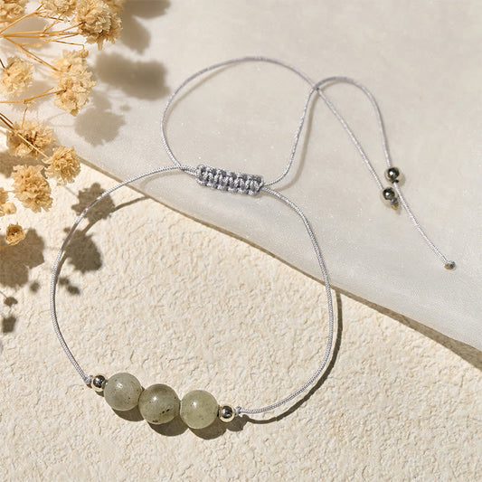 Buddha Stones Natural Labradorite Bead Rope Healing Bracelet