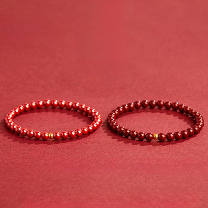 Buddha Stones Cinnabar Turquoise Concentration Bracelet