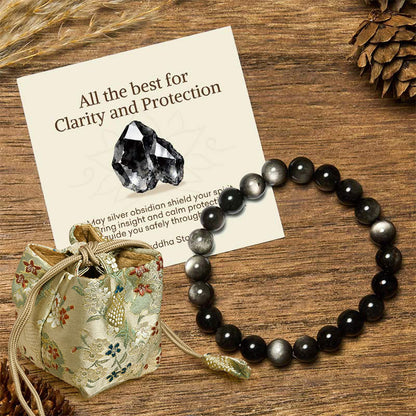 Buddha Stones "All the Best for Love and Harmony" Stone Quartz Bracelet Includes Gift Message Card