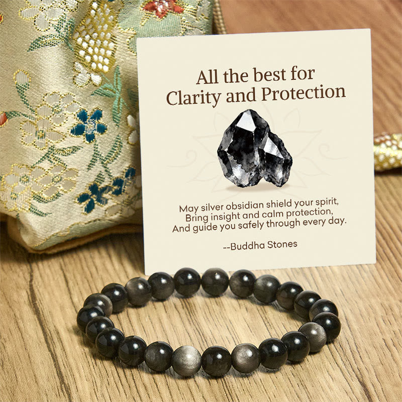 Buddha Stones "All the Best for Love and Harmony" Stone Quartz Bracelet Includes Gift Message Card