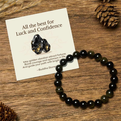 Buddha Stones "All the Best for Love and Harmony" Stone Quartz Bracelet Includes Gift Message Card