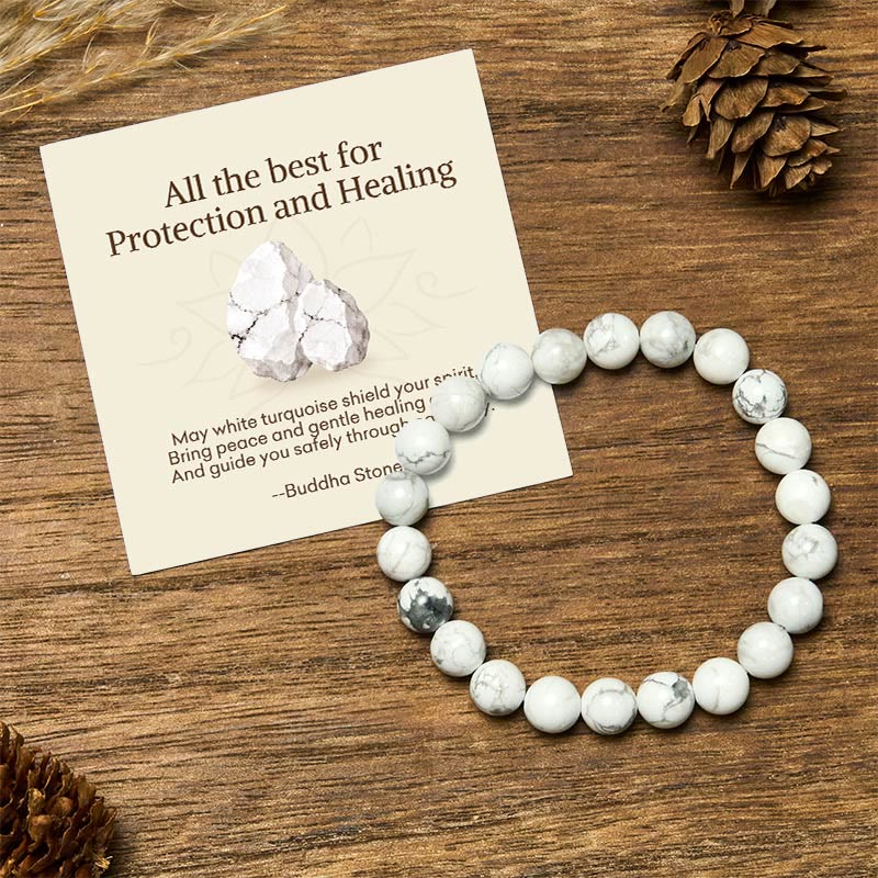 Buddha Stones "All the Best for Love and Harmony" Stone Quartz Bracelet Includes Gift Message Card