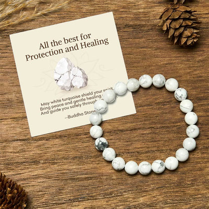 Buddha Stones "All the Best for Love and Harmony" Stone Quartz Bracelet Includes Gift Message Card