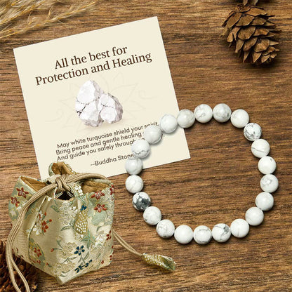 Buddha Stones "All the Best for Love and Harmony" Stone Quartz Bracelet Includes Gift Message Card