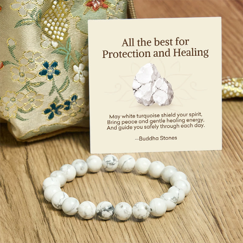 Buddha Stones "All the Best for Love and Harmony" Stone Quartz Bracelet Includes Gift Message Card