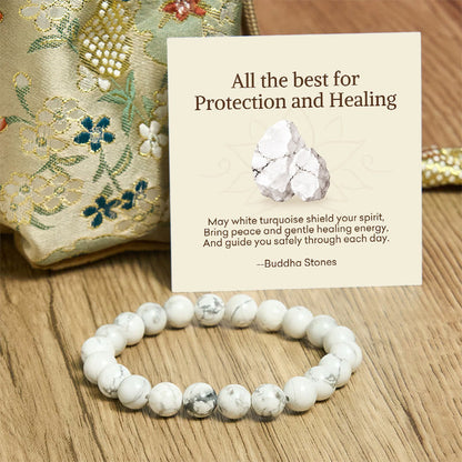 Buddha Stones "All the Best for Love and Harmony" Stone Quartz Bracelet Includes Gift Message Card