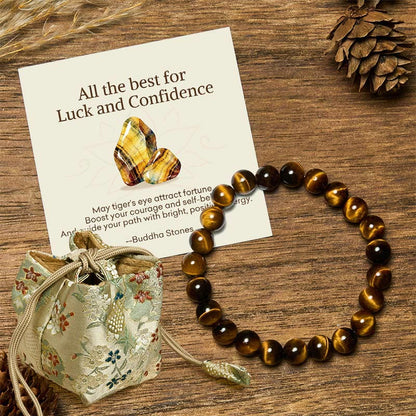 Buddha Stones "All the Best for Love and Harmony" Stone Quartz Bracelet Includes Gift Message Card