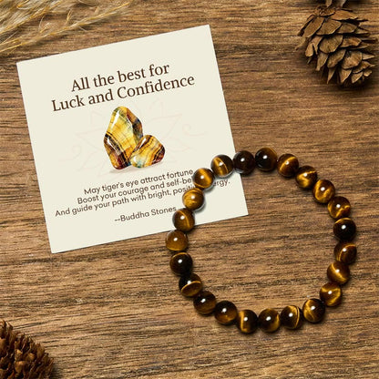 Buddha Stones "All the Best for Love and Harmony" Stone Quartz Bracelet Includes Gift Message Card