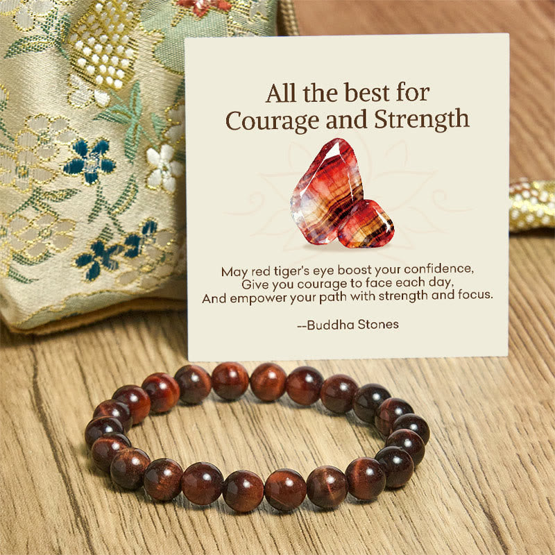 Buddha Stones "All the Best for Love and Harmony" Stone Quartz Bracelet Includes Gift Message Card