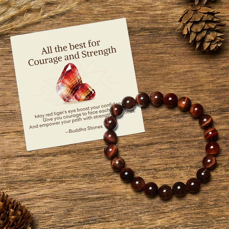Buddha Stones "All the Best for Love and Harmony" Stone Quartz Bracelet Includes Gift Message Card