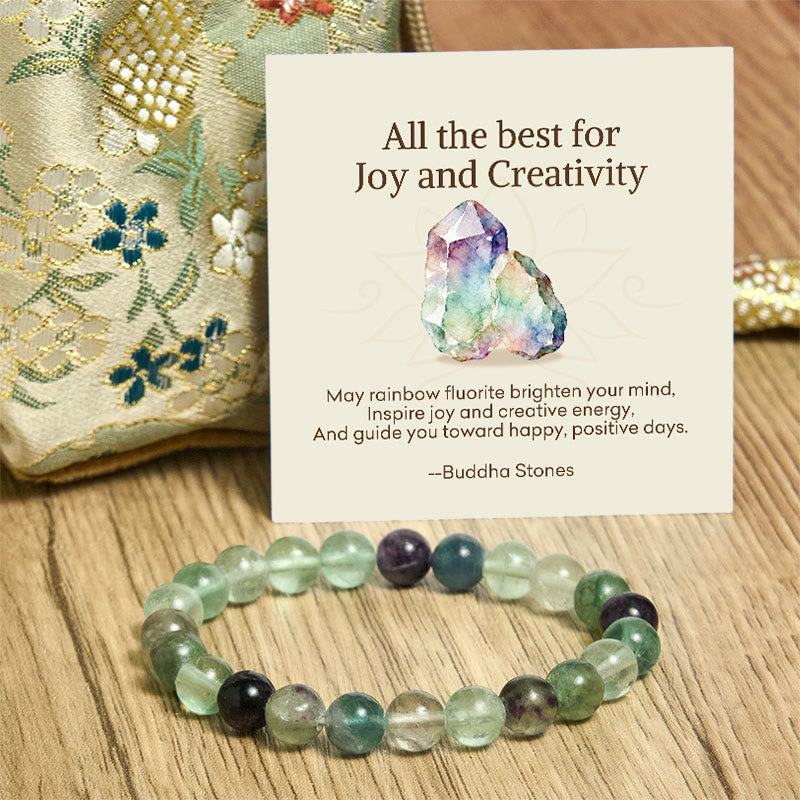 Buddha Stones "All the Best for Love and Harmony" Stone Quartz Bracelet Includes Gift Message Card