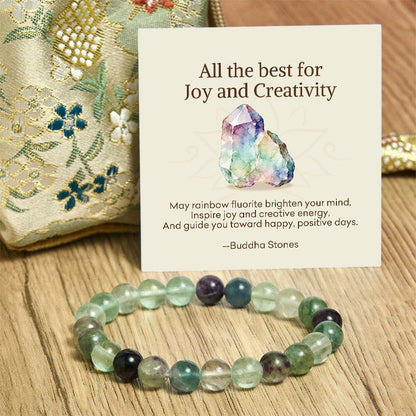 Buddha Stones "All the Best for Love and Harmony" Stone Quartz Bracelet Includes Gift Message Card