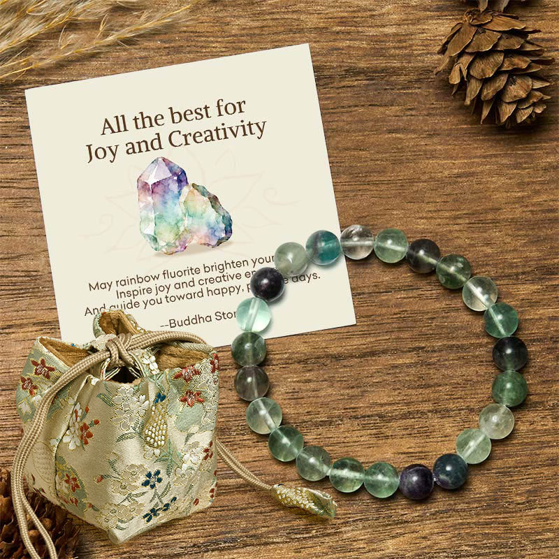 Buddha Stones "All the Best for Love and Harmony" Stone Quartz Bracelet Includes Gift Message Card
