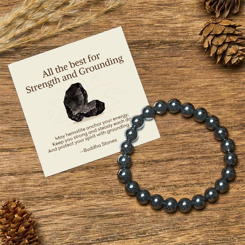 Buddha Stones "All the Best for Love and Harmony" Stone Quartz Bracelet Includes Gift Message Card