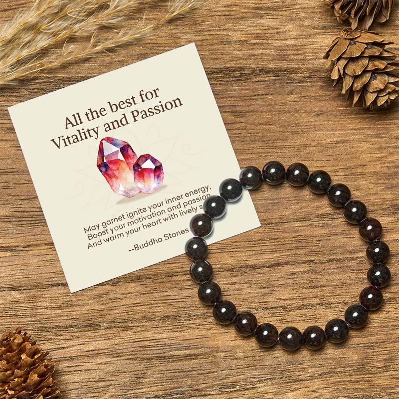 Buddha Stones "All the Best for Love and Harmony" Stone Quartz Bracelet Includes Gift Message Card