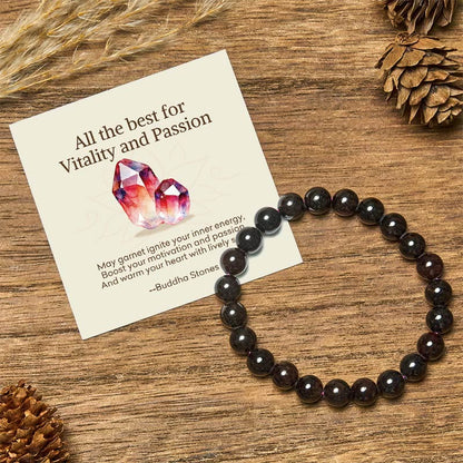Buddha Stones "All the Best for Love and Harmony" Stone Quartz Bracelet Includes Gift Message Card