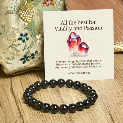 Buddha Stones "All the Best for Love and Harmony" Stone Quartz Bracelet Includes Gift Message Card