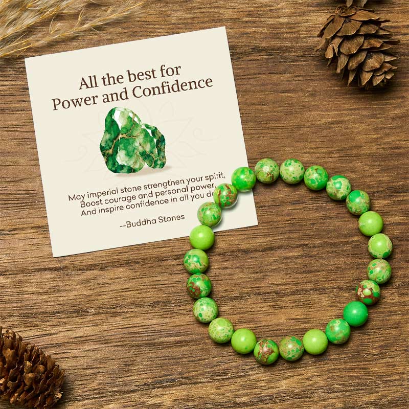 Buddha Stones "All the Best for Love and Harmony" Stone Quartz Bracelet Includes Gift Message Card