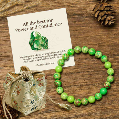 Buddha Stones "All the Best for Love and Harmony" Stone Quartz Bracelet Includes Gift Message Card