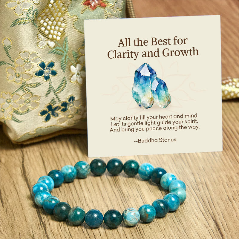 Buddha Stones "All the Best for Love and Harmony" Stone Quartz Bracelet Includes Gift Message Card