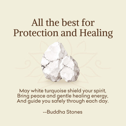 Buddha Stones "All the Best for Love and Harmony" Stone Quartz Bracelet Includes Gift Message Card