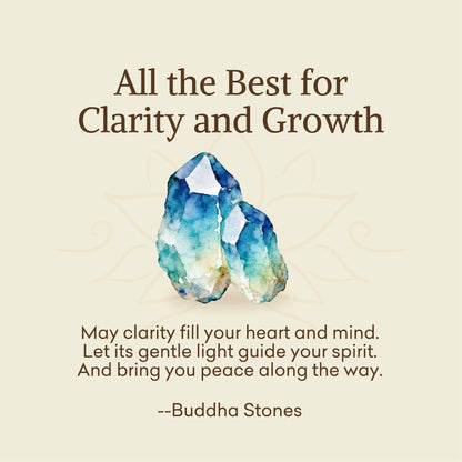 Buddha Stones "All the Best for Love and Harmony" Stone Quartz Bracelet Includes Gift Message Card