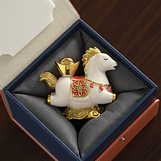 Buddha Stones Chinese Zodiac Year Of The Horse Fu Character Prosperity Home Decoration