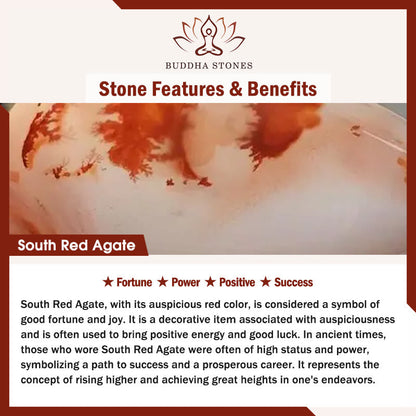 Buddha Stones Nine Tailed Fox South Red Agate Success Bracelet