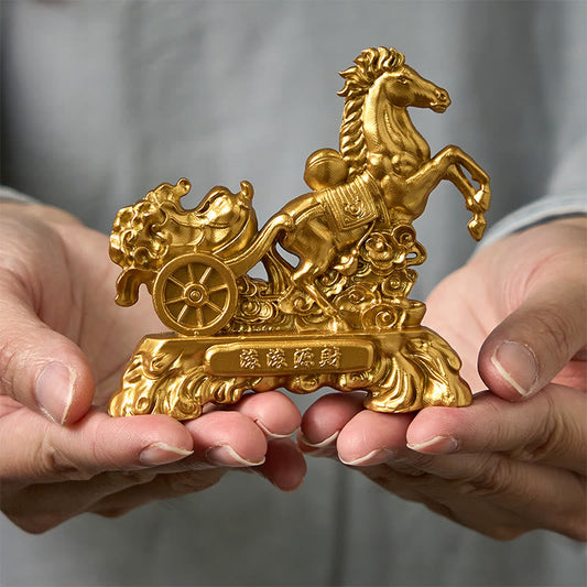 Buddha Stones "Get Rich Now" Year of the Horse Cabbage Ingot Home Decoration