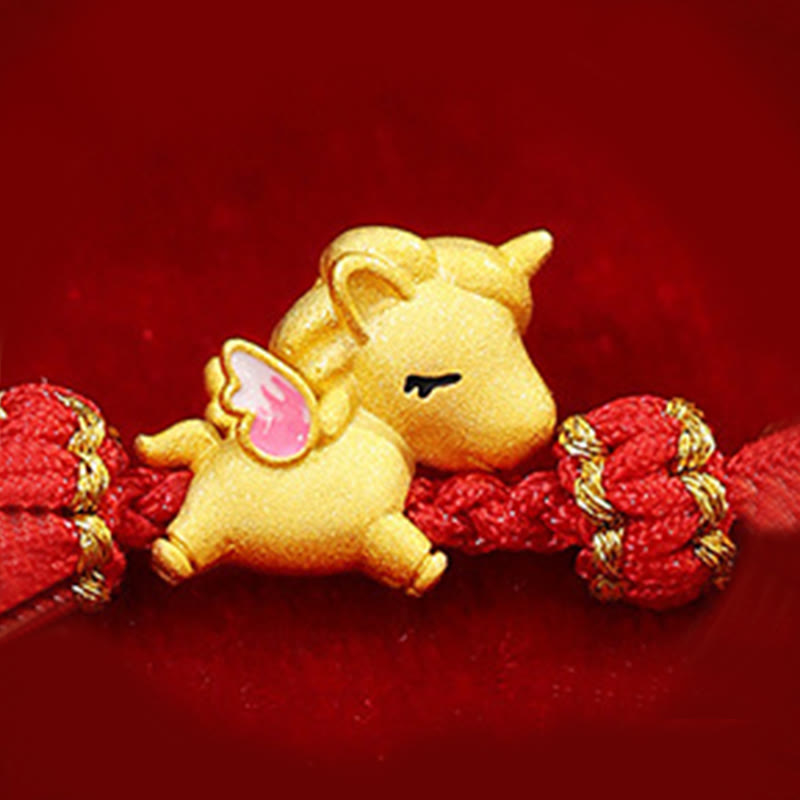 Buddha Stones 925 Sterling Silver Year Of The Horse Lucky Fortune Red String Strength Bracelet