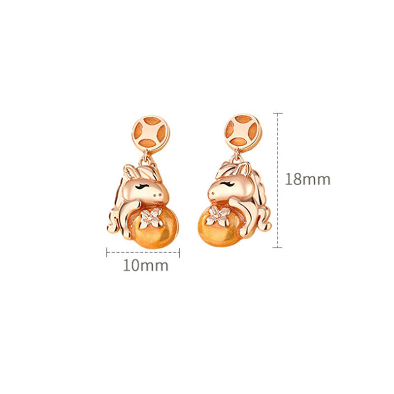 Buddha Stones 925 Sterling Silver Year Of The Horse Coins Design Blessing Necklace Pendant