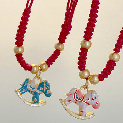 Buddha Stones Chinese Zodiac Year Of The Horse Red String Copper Luck Bracelet