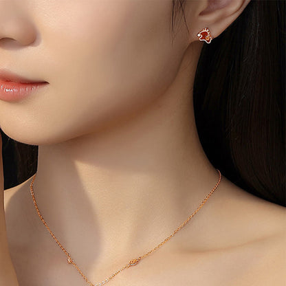 Buddha Stones 925 Sterling Silver Year Of The Horse Coin Charm Red Agate Blessing Necklace Pendant